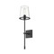 Z-Lite Callista 1 Light Wall Sconce, Matte Black & Clear 3032-1S-MB - alternate 6